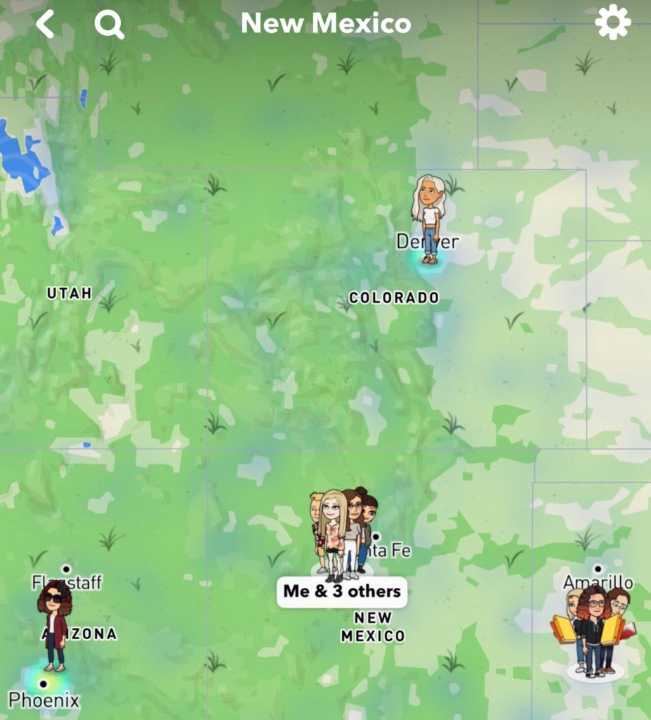 A screenshot of the Snap Map in Snapchat